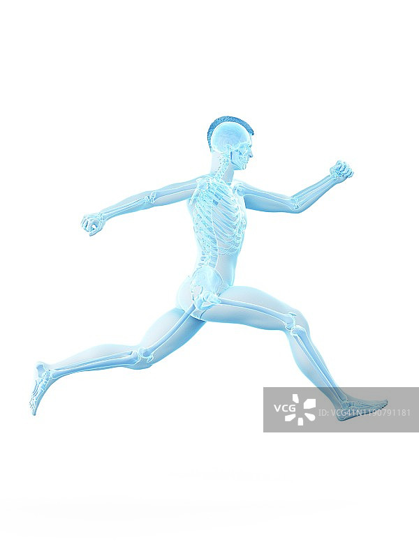 跑步的男人插画图片素材