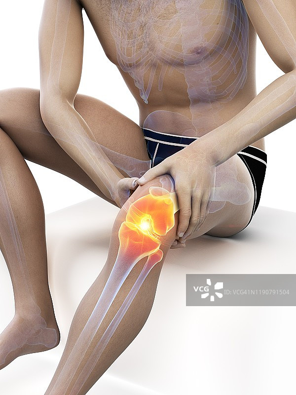 膝盖疼痛概念图图片素材