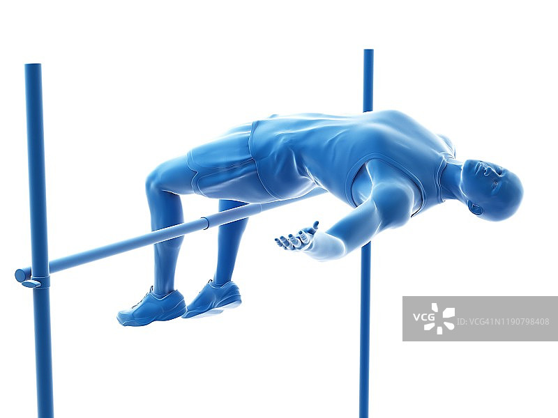 跳高运动员插画图片素材