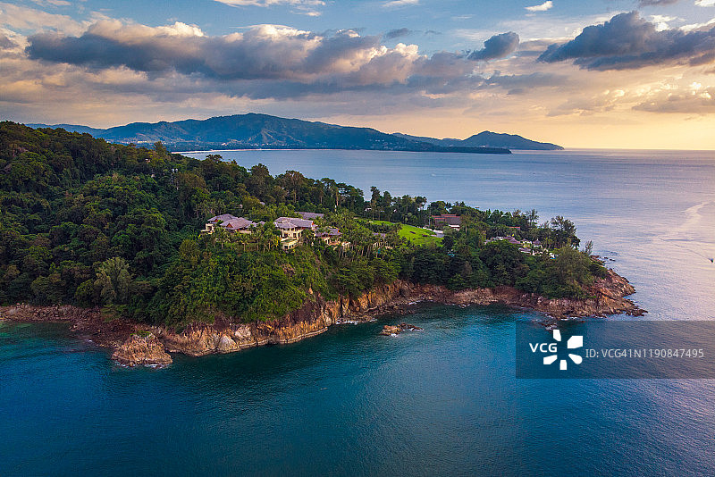 泰国奈通海滩普吉岛无人机航拍景色图片素材