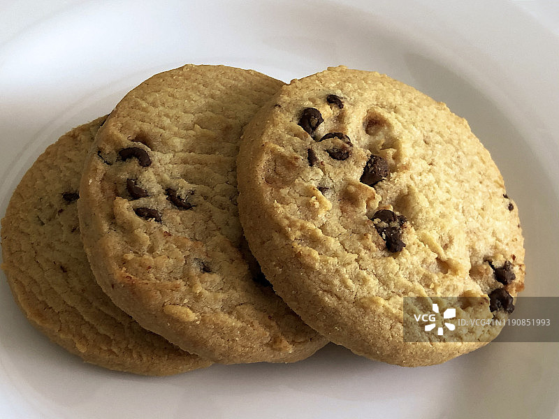 三块巧克力曲奇饼干图片素材