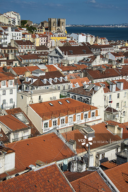 葡萄牙里斯本城市景观鸟瞰图片素材