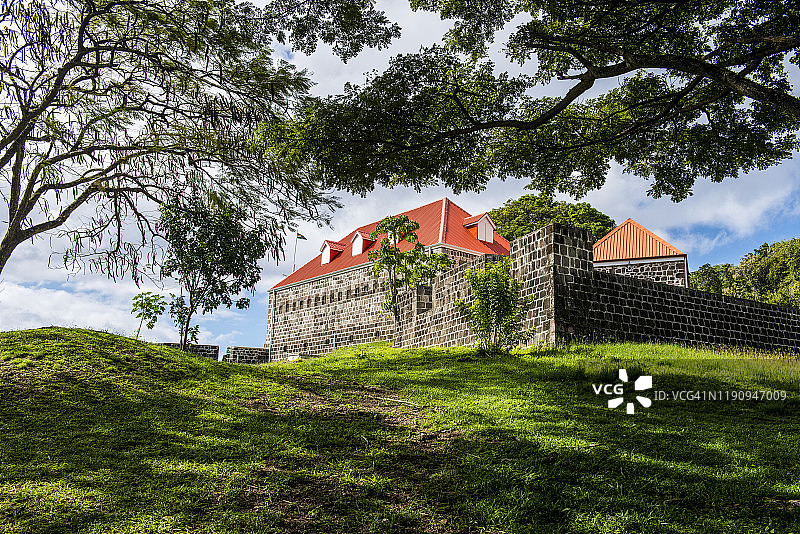 多米尼加雪莉堡低角度景观，加勒比海图片素材
