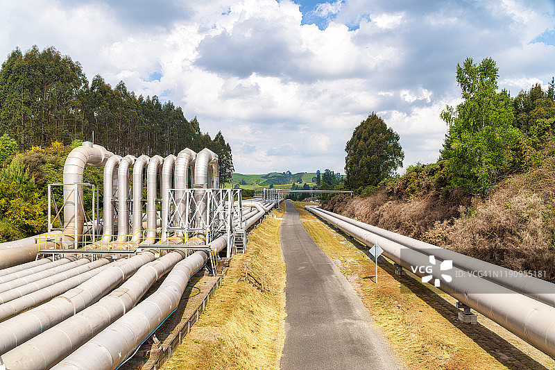 怀拉基热电站，新西兰南岛图片素材