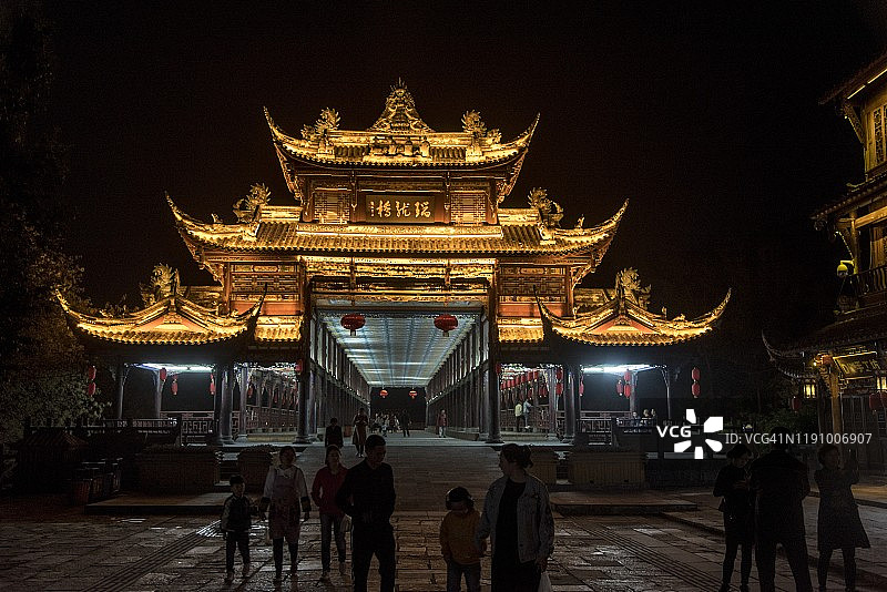 中国成都的古老城门图片素材
