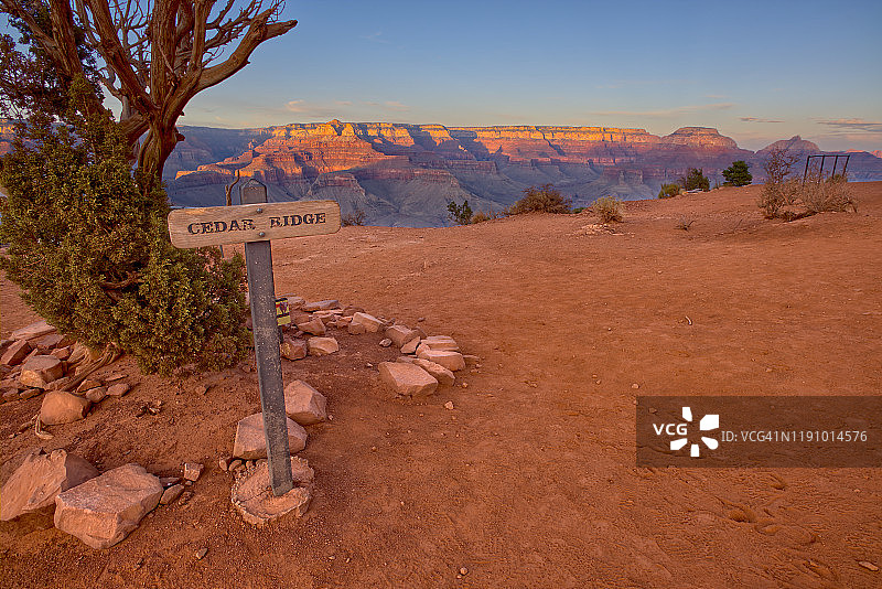 亚利桑那州大峡谷雪松岭标志图片素材