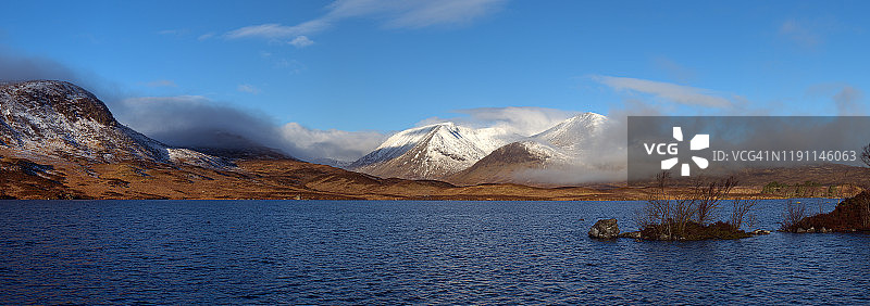 兰诺赫荒原黑山全景图片素材
