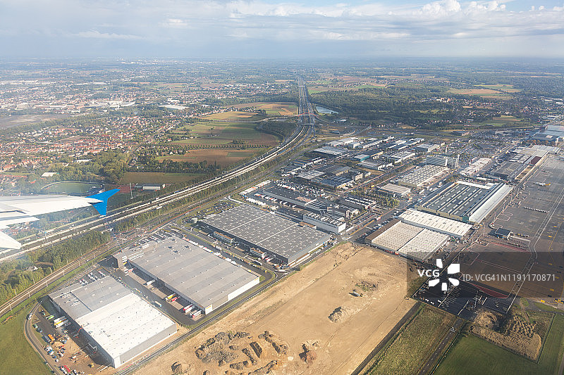 布鲁塞尔机场鸟瞰图图片素材