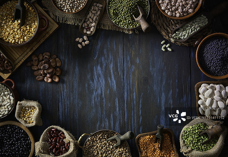 各种干豆顶视图图片素材