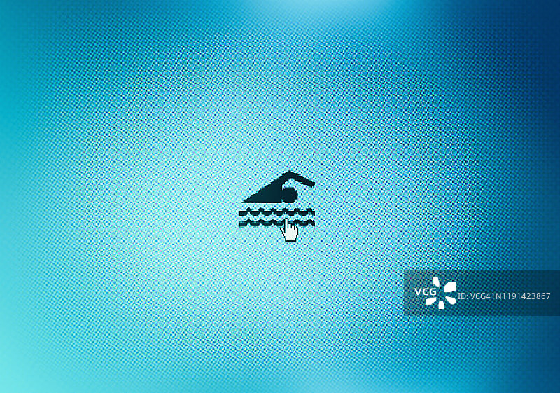 显示器屏幕上的游泳图标图片素材