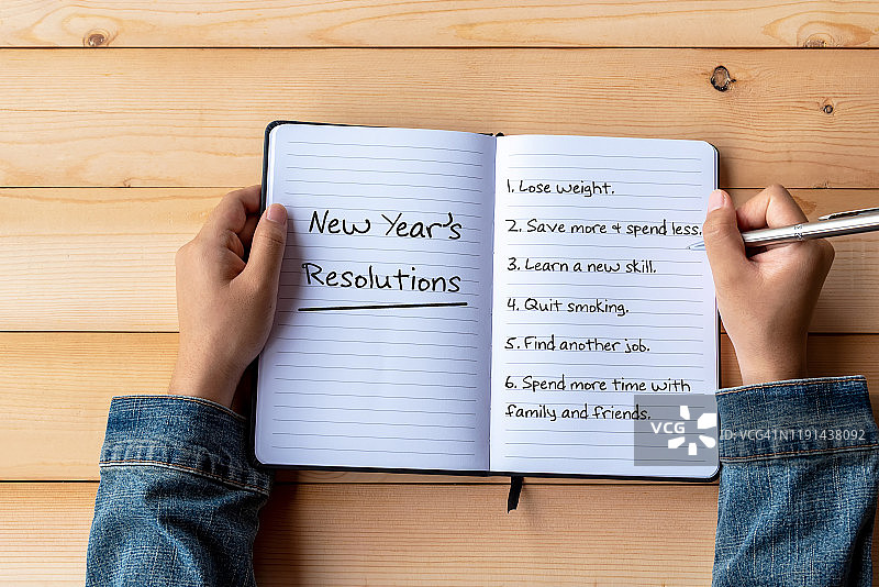 新年决心清单图片素材