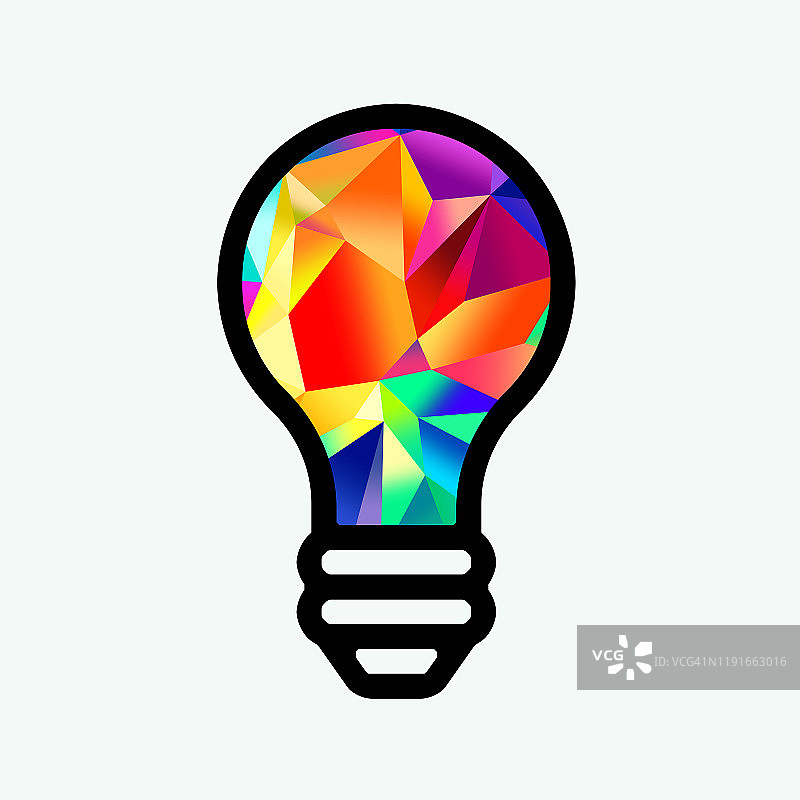 光谱灯泡图标图片素材