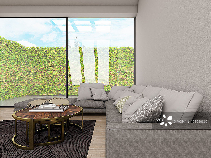 带沙发的现代客厅图片素材