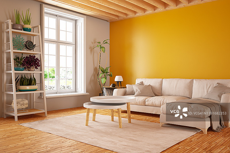 带沙发的现代客厅图片素材