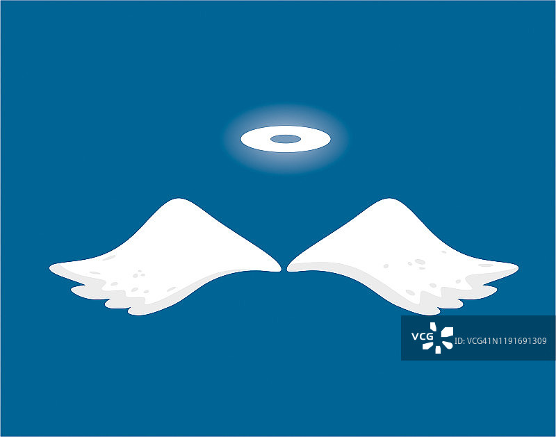 卡通天使翅膀插画图片素材