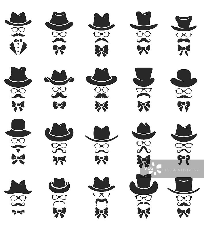 复古绅士图标合集图片素材