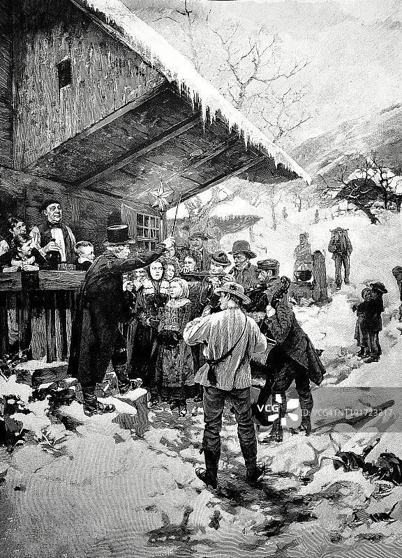 雪地音乐图片素材