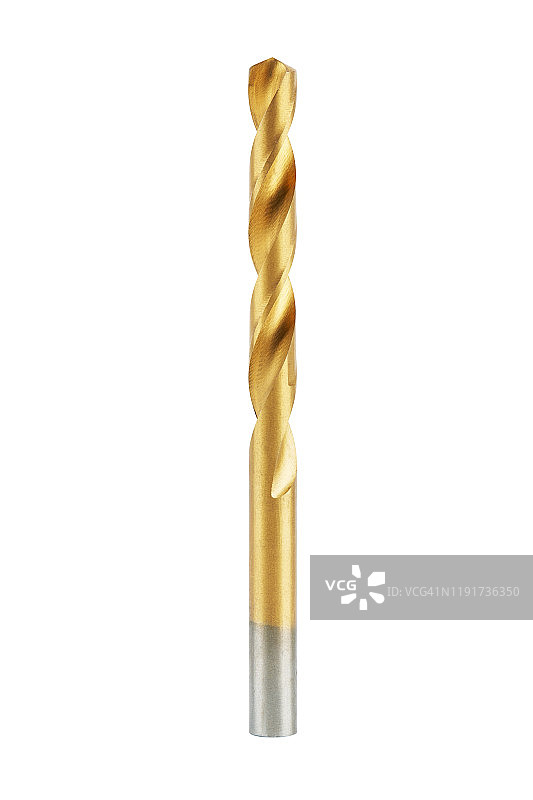 白色背景上的金属钻头图片素材