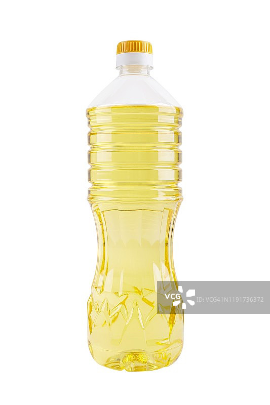 白色背景上的葵花籽油图片素材