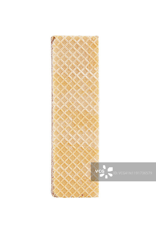 白色背景上孤立的香脆威化饼图片素材