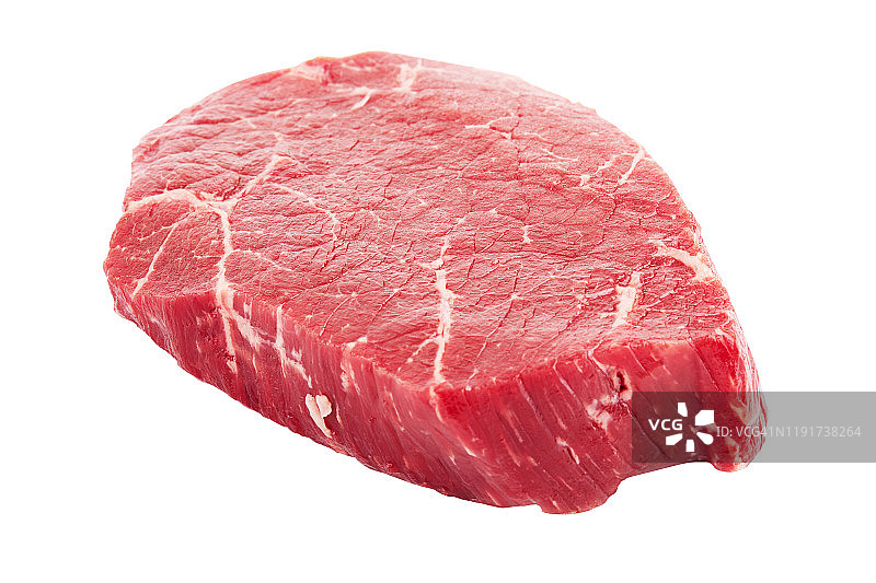 白色背景上的新鲜生肉图片素材