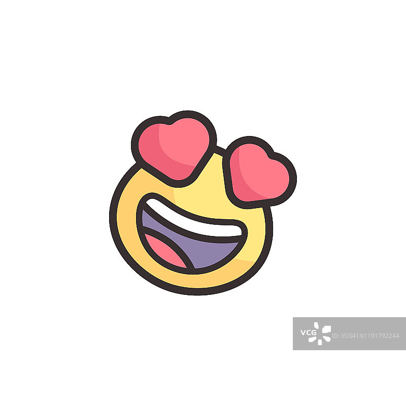 坠入爱河的表情符号图片素材