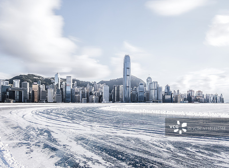 城市雪景图片素材