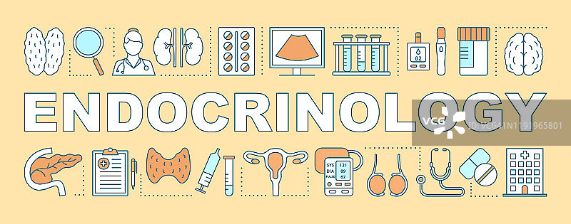 内分泌学概念横幅图片素材