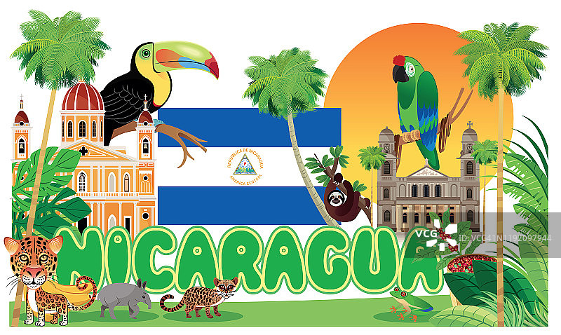 尼加拉瓜旅行城市：马那瓜、莱昂等图片素材