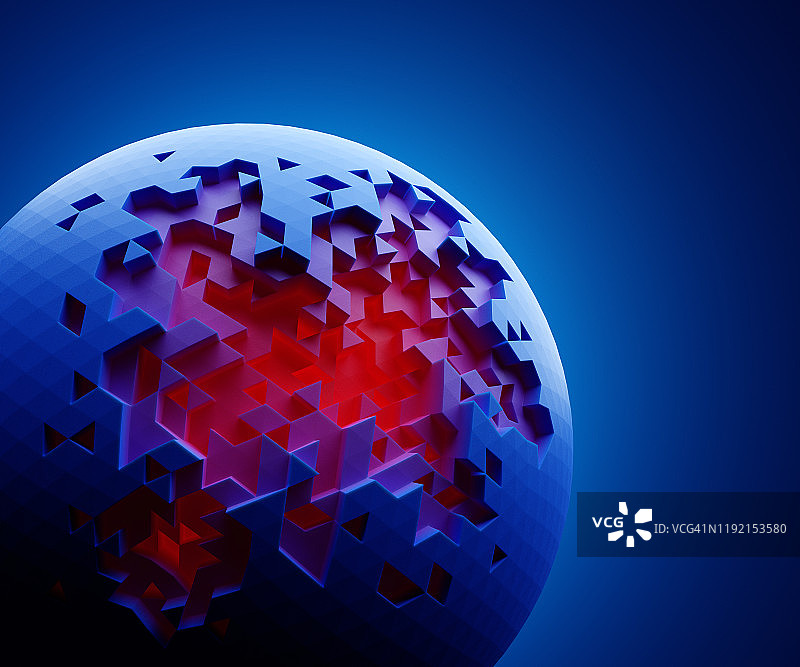 内部发光的球体图片素材