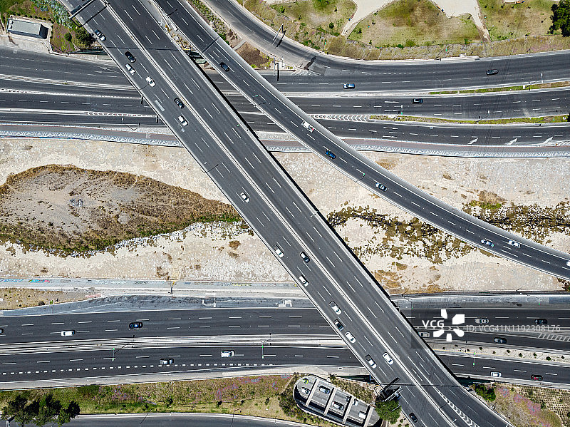 智利圣地亚哥的高速公路交叉口图片素材