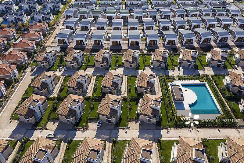 住宅区航拍景色图片素材