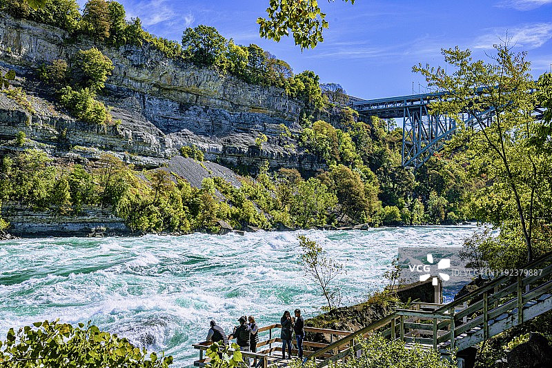 尼亚加拉白水漫步河畔风光（加拿大，2019年）图片素材