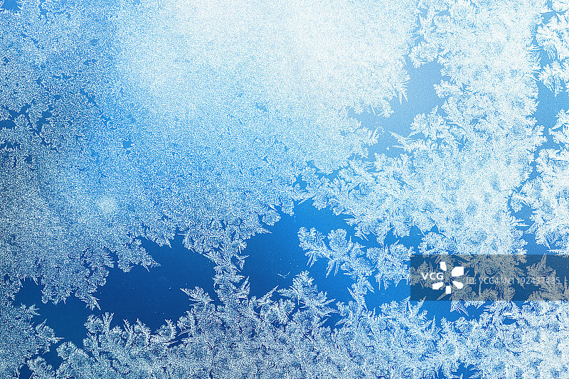 冰花的蓝色虚化背景图片素材