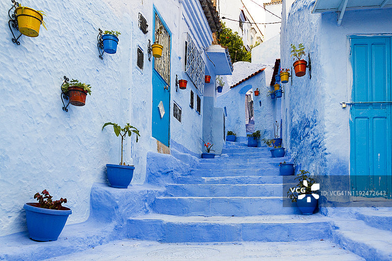 摩洛哥北部舍夫沙万麦地那图片素材