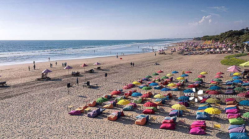 印度尼西亚巴厘岛库塔、勒吉安、水明漾海滩图片素材