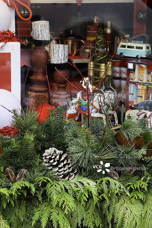 圣诞橱窗展示图片素材