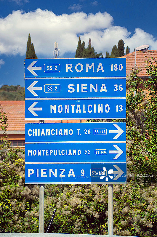 街道方向交通标志图片素材