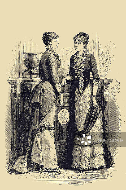 维多利亚时装女性图片素材