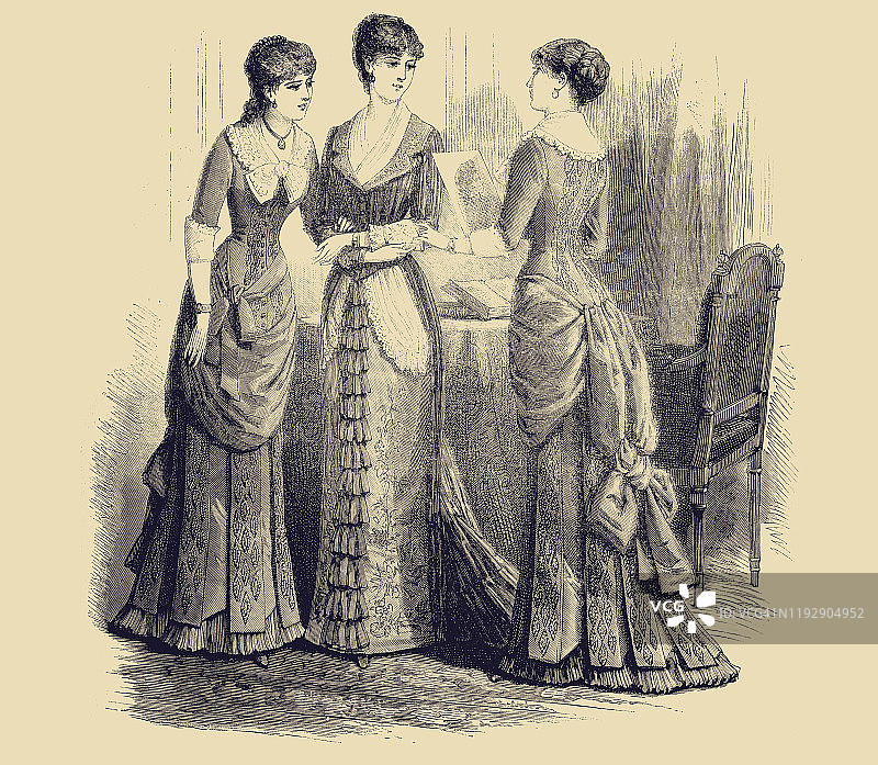 维多利亚时装女性图片素材