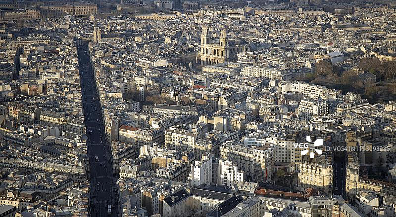 巴黎圣叙尔皮斯教堂城市景观图片素材