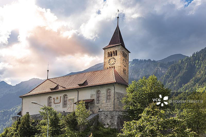 瑞士伯尔尼州布里恩茨教堂图片素材