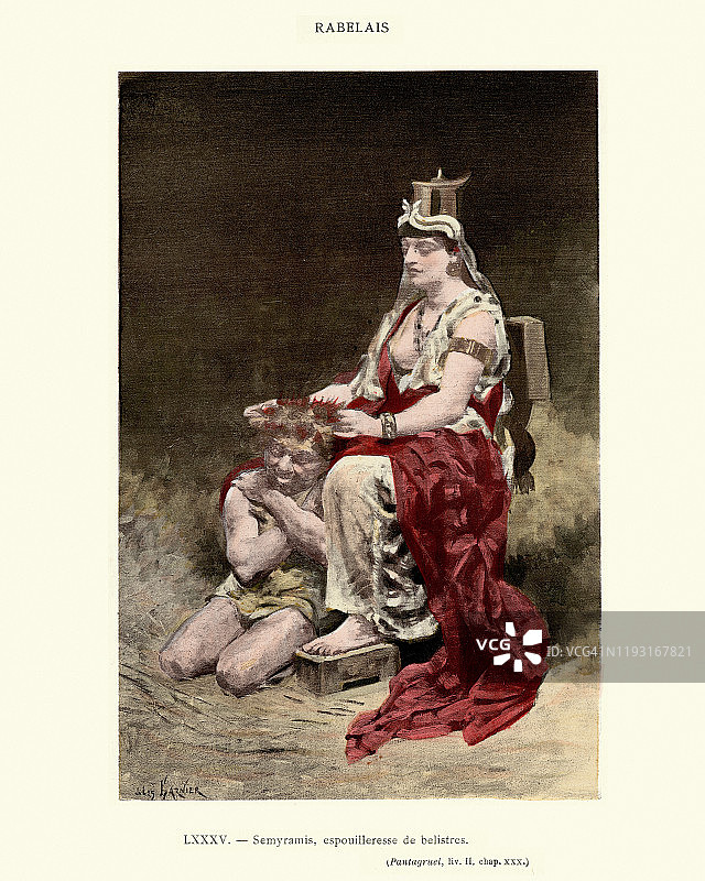 拉伯雷的《巨人传》，塞米拉米斯，乞丐的虱子杀手图片素材