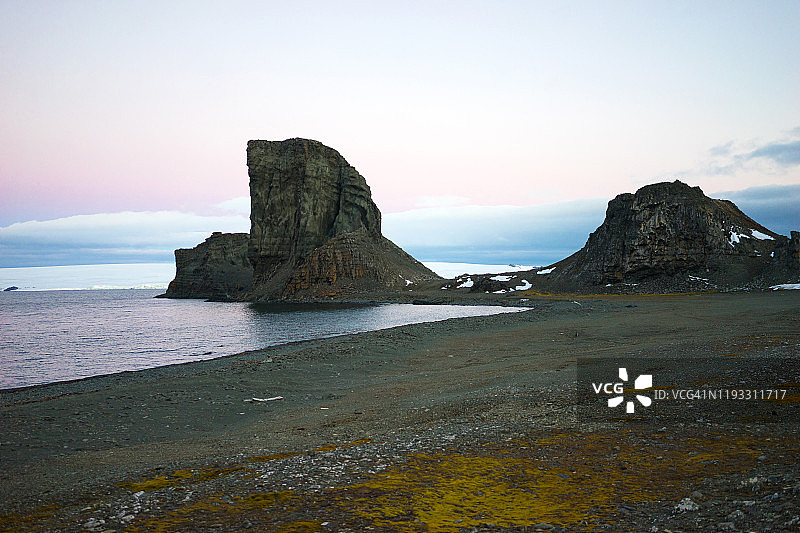 南极洲的岩层图片素材
