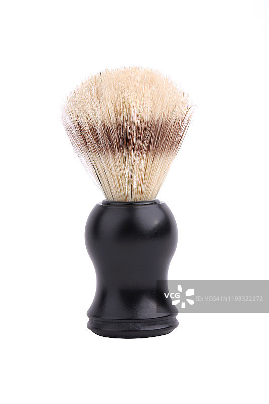 白色背景上隔离的剃须刷图片素材