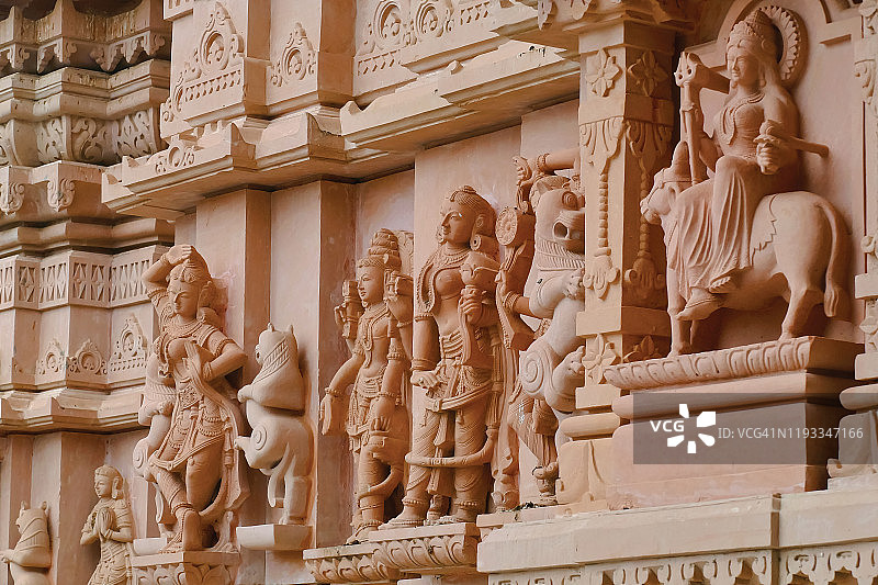 印度教神祇外墙浮雕图片素材