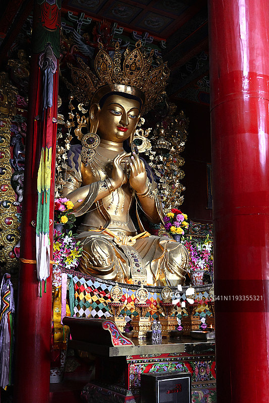 呼和浩特大召寺佛像图片素材