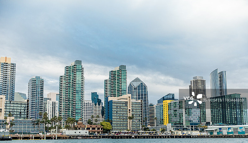 科罗纳多，圣地亚哥，海湾正面图片素材