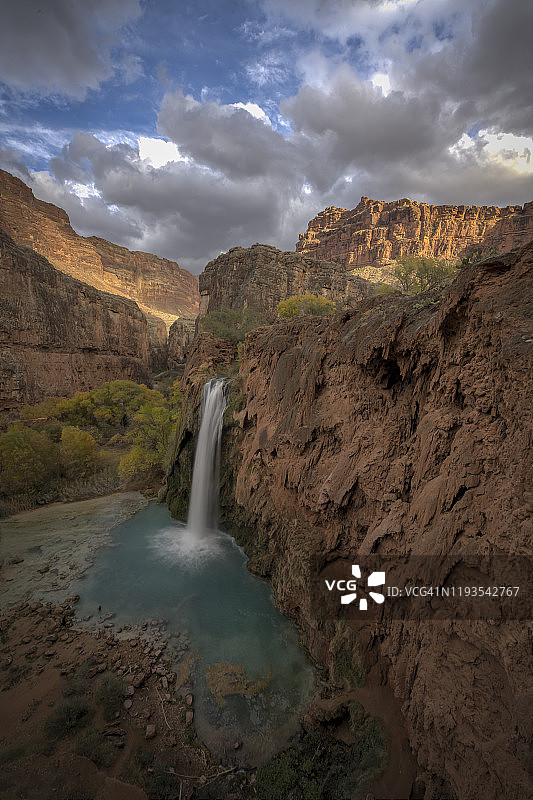 哈瓦苏派印第安人保护区瀑布图片素材