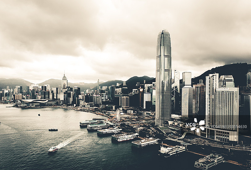 香港城市的无人机视图图片素材